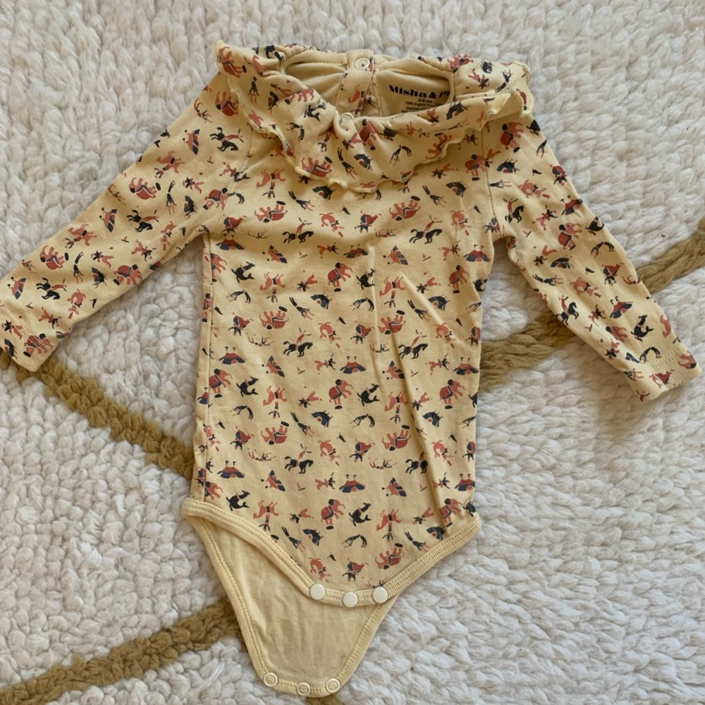 Misha and Puff ruffle collar bodysuit
